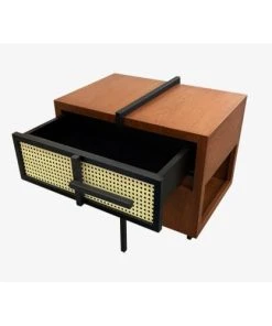 Artecosy Table De Chevet Bois Et Métal Noyer 10 Artecosy Table De Chevet Bois Et Métal Noyer -Boutique Maisons du Monde table de chevet bois et metal noyer 1