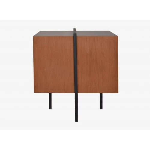 Artecosy Table De Chevet Bois Et Métal Noyer 8 Artecosy Table De Chevet Bois Et Métal Noyer – Image 6