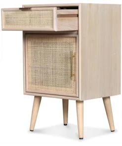 Wadiga Table De Chevet Bois Et Rotin -Boutique Maisons du Monde table de chevet bois et rotin 3