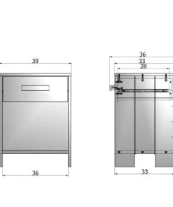 WOOOD Table De Chevet Bois Fsc Gris Anthracite -Boutique Maisons du Monde table de chevet bois fsc gris anthracite 2