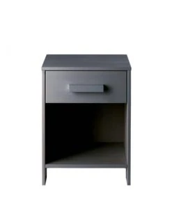 WOOOD Table De Chevet Bois Fsc Gris Anthracite