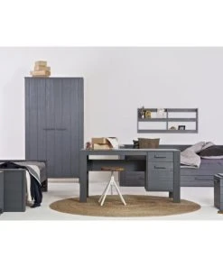 WOOOD Table De Chevet Bois Fsc Gris Anthracite -Boutique Maisons du Monde table de chevet bois fsc gris anthracite 4