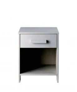 WOOOD Table De Chevet Bois Fsc Gris Béton