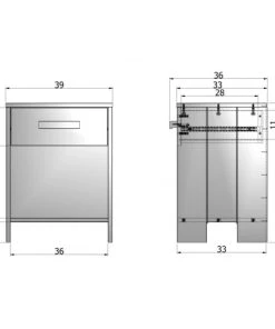WOOOD Table De Chevet Bois Fsc Gris Béton -Boutique Maisons du Monde table de chevet bois fsc gris beton 3