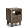 MOYCOR Table De Chevet Bois Marron L45 Cm