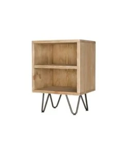 Dendro Table De Chevet Bois Massif Pied Métal -Boutique Maisons du Monde table de chevet bois massif pied metal 3