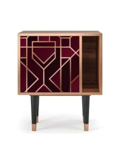 Storyz Table De Chevet Bordeaux 1 Porte L 58 Cm