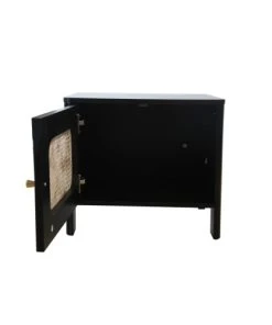 CONCEPT USINE Table De Chevet Canage Et Bois Noir -Boutique Maisons du Monde table de chevet canage et bois noir 3