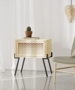 Decortie Table De Chevet Chêne -Boutique Maisons du Monde table de chevet chene 2