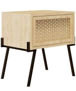 Decortie Table De Chevet Chêne -Boutique Maisons du Monde table de chevet chene naive