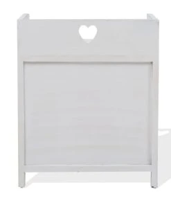 Mobili Rebecca Table De Chevet Coeur Avec 2 Tiroirs En MDF Blanc Et Beige Et Gris -Boutique Maisons du Monde table de chevet coeur avec 2 tiroirs en mdf blanc et beige et gris 5