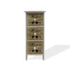 Mobili Rebecca Table De Chevet Coeur Home 3 Tiroirs En Bois Marron Et Blanc -Boutique Maisons du Monde table de chevet coeur home 3 tiroirs en bois marron et blanc