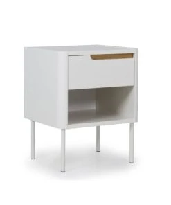 Meubles & Design Table De Chevet Contemporaine Avec Tiroir Blanc
