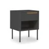 Meubles & Design Table De Chevet Contemporaine Avec Tiroir Gris -Boutique Maisons du Monde table de chevet contemporaine avec tiroir gris