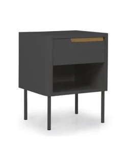 Meubles & Design Table De Chevet Contemporaine Avec Tiroir Gris