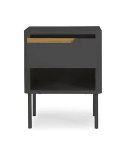 Meubles & Design Table De Chevet Contemporaine Avec Tiroir Gris -Boutique Maisons du Monde table de chevet contemporaine avec tiroir gris 3