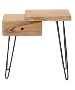 Terre De Nuit Table De Chevet Côté Droit 1 Tiroir 1 Plateau Bois Foncé Naturel -Boutique Maisons du Monde table de chevet cote droit 1 tiroir 1 plateau bois fonce naturel 2