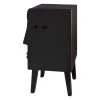 RNT By Really Nice Things Table De Chevet De Bois De Pin Massif Couleur Noir Droit -Boutique Maisons du Monde table de chevet de bois de pin massif couleur noir droit