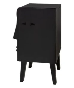 RNT By Really Nice Things Table De Chevet De Bois De Pin Massif Couleur Noir Droit