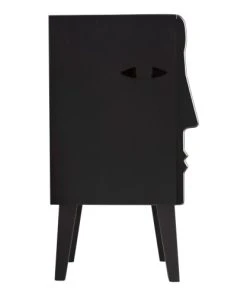 RNT By Really Nice Things Table De Chevet De Bois De Pin Massif Couleur Noir Gauche