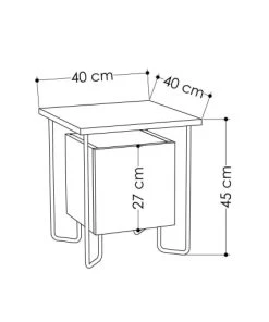 TOILINUX Table De Chevet Design Blanc -Boutique Maisons du Monde table de chevet design blanc 3