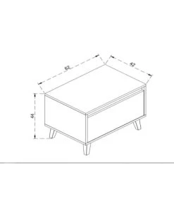 TOILINUX Table De Chevet Design Bois Gris Foncé -Boutique Maisons du Monde table de chevet design bois gris fonce 4