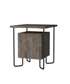 TOILINUX Table De Chevet Design Marron
