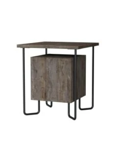 TOILINUX Table De Chevet Design Marron -Boutique Maisons du Monde table de chevet design marron acres 1