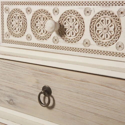 Maisons Du Monde Table De Chevet Déstructurée 3 Tiroirs à Motifs 5 Maisons Du Monde Table De Chevet Déstructurée 3 Tiroirs à Motifs – Image 4