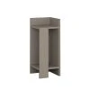 TOILINUX Table De Chevet Droite Taupe