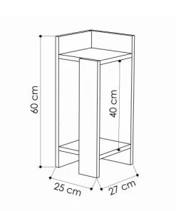 TOILINUX Table De Chevet Droite Taupe -Boutique Maisons du Monde table de chevet droite taupe 2