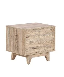 Beliani Table De Chevet Effet Bois Clair Noir -Boutique Maisons du Monde table de chevet effet bois clair noir 4