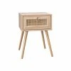 Alice's Garden Table De Chevet Effet Bois Et Cannage, 1 Tiroir