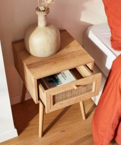Alice's Garden Table De Chevet Effet Bois Et Cannage, 1 Tiroir 10 Alice's Garden Table De Chevet Effet Bois Et Cannage, 1 Tiroir -Boutique Maisons du Monde table de chevet effet bois et cannage 1 tiroir 2