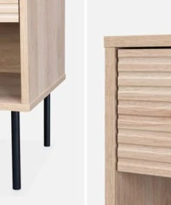 Alice's Garden Table De Chevet Effet Bois Rainuré -Boutique Maisons du Monde table de chevet effet bois rainure 5