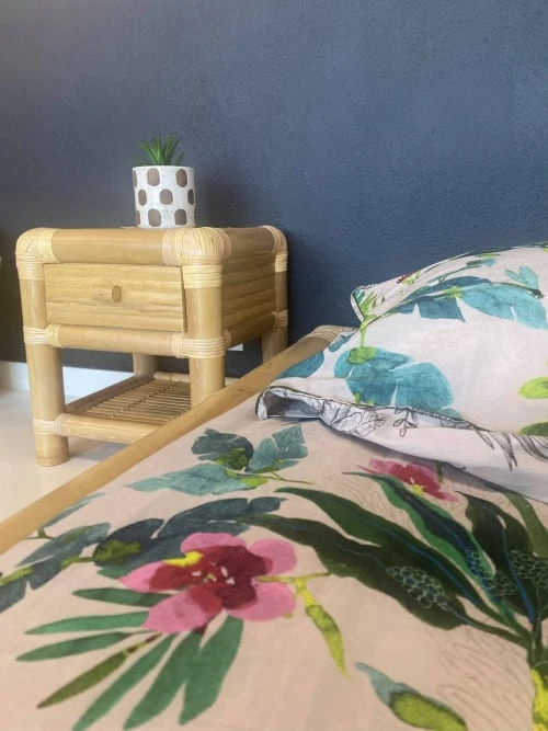 HYDILE Table De Chevet En Bambou 4 HYDILE Table De Chevet En Bambou – Image 2