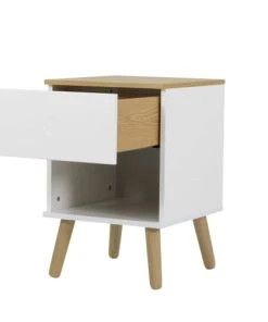 Tenzo Table De Chevet En Bois 1 Tiroir Blanc -Boutique Maisons du Monde table de chevet en bois 1 tiroir blanc 5