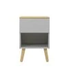 Tenzo Table De Chevet En Bois 1 Tiroir Gris Clair -Boutique Maisons du Monde table de chevet en bois 1 tiroir gris clair