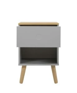Tenzo Table De Chevet En Bois 1 Tiroir Gris Clair -Boutique Maisons du Monde table de chevet en bois 1 tiroir gris clair 4