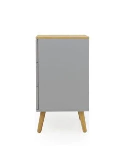 Tenzo Table De Chevet En Bois 3 Tiroirs Gris Clair -Boutique Maisons du Monde table de chevet en bois 3 tiroirs gris clair 3