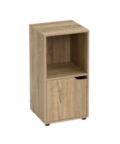 Unimasa Table De Chevet En Bois Avec Placard Et étagÚre