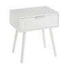 Unimasa Table De Chevet En Bois Blanc 1 Tiroir -Boutique Maisons du Monde table de chevet en bois blanc 1 tiroir