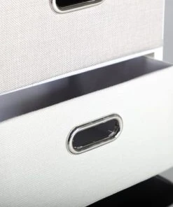 Lastdeco Table De Chevet En Bois Blanc Et Marron 38x28x60 -Boutique Maisons du Monde table de chevet en bois blanc et marron 38x28x60 4