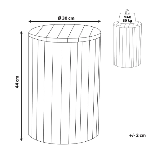 Beliani Table De Chevet En Bois Clair Et Blanc 7 Beliani Table De Chevet En Bois Clair Et Blanc – Image 5