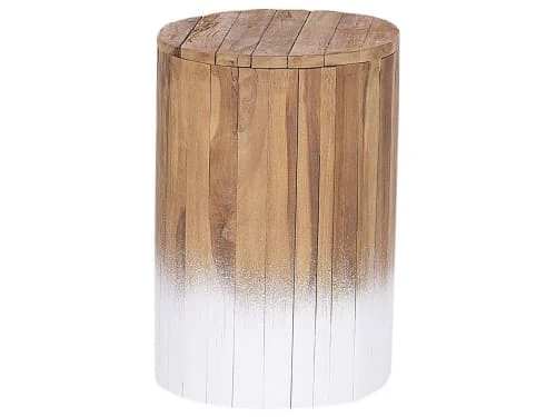 Beliani Table De Chevet En Bois Clair Et Blanc 3 Beliani Table De Chevet En Bois Clair Et Blanc