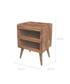 Rendez Vous Déco Table De Chevet En Bois D'acacia 2 Tiroirs 10 Rendez Vous Déco Table De Chevet En Bois D'acacia 2 Tiroirs -Boutique Maisons du Monde table de chevet en bois d acacia 2 tiroirs 2