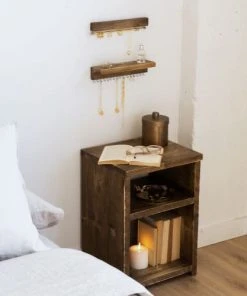 Hannun Table De Chevet En Bois D'épicéa De Couleur Marron -Boutique Maisons du Monde table de chevet en bois d epicea de couleur marron 2