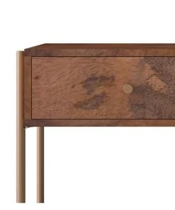 Rendez Vous Déco Table De Chevet En Bois De Manguier Et Marbre Vert -Boutique Maisons du Monde table de chevet en bois de manguier et marbre vert 3