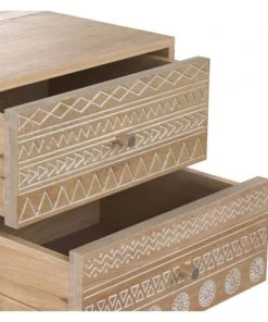 Rendez Vous Déco Table De Chevet En Bois De Manguier Gravé 2 Tiroirs -Boutique Maisons du Monde table de chevet en bois de manguier grave 2 tiroirs 3