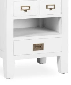 MOYCOR Table De Chevet En Bois De Mindi Blanc 45x60 11 MOYCOR Table De Chevet En Bois De Mindi Blanc 45x60 -Boutique Maisons du Monde table de chevet en bois de mindi blanc 45x60 4